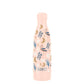 SHO eco-friendly reusable bottle in Flamingo design (peach background with flamingoes and plants), 500ml
