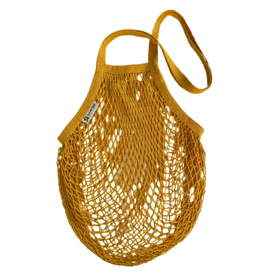 Long-handled string bag gold