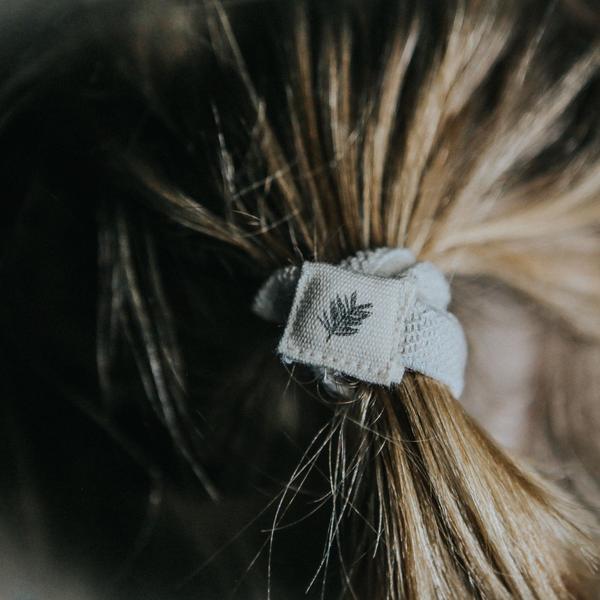 Plastic-free and eco-friendly hair bands/ Hair ties in hair