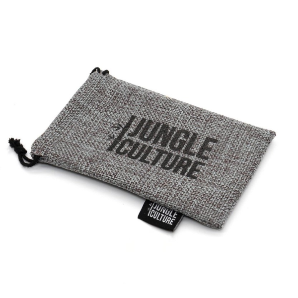 Travel bag for reusable safety razors shown in shady grey
