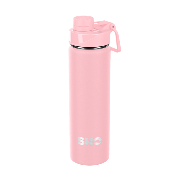SHO sports bottle in Pastel pink colour