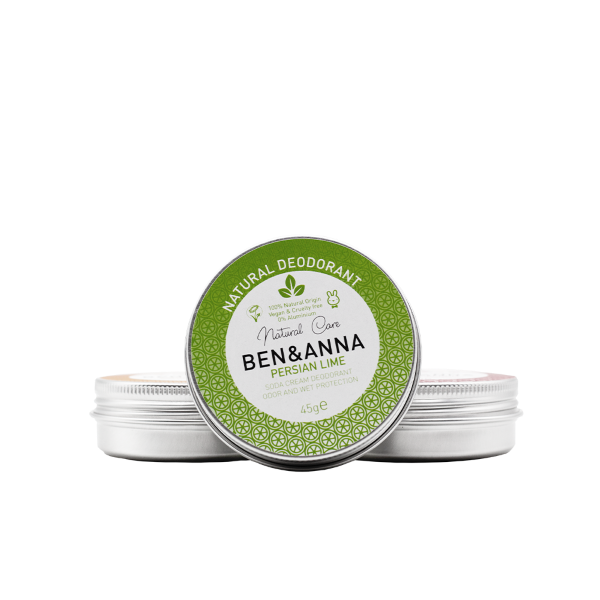 Ben and Anna natural deodorant metal tin Persian Lime