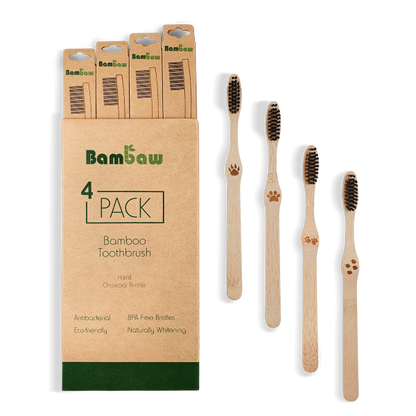 Eco-friendly bamboo toothbrush set Hard bristles