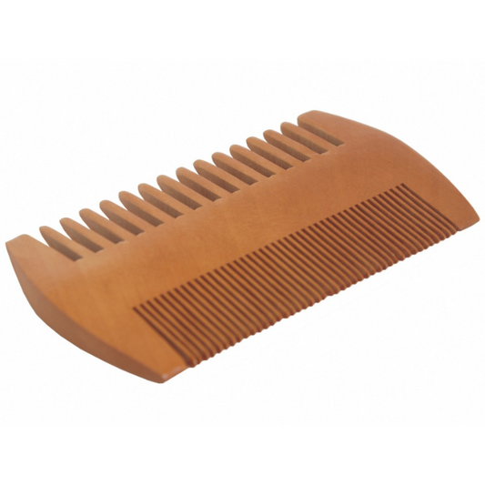 Bamboo double-sided beard comb