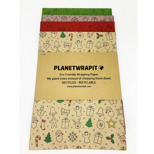 Eco-friendly Christmas wrapping paper mix Christmas Fun