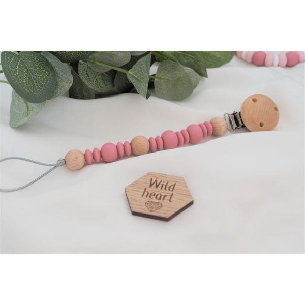 Eco-friendly baby dummy clip Blush