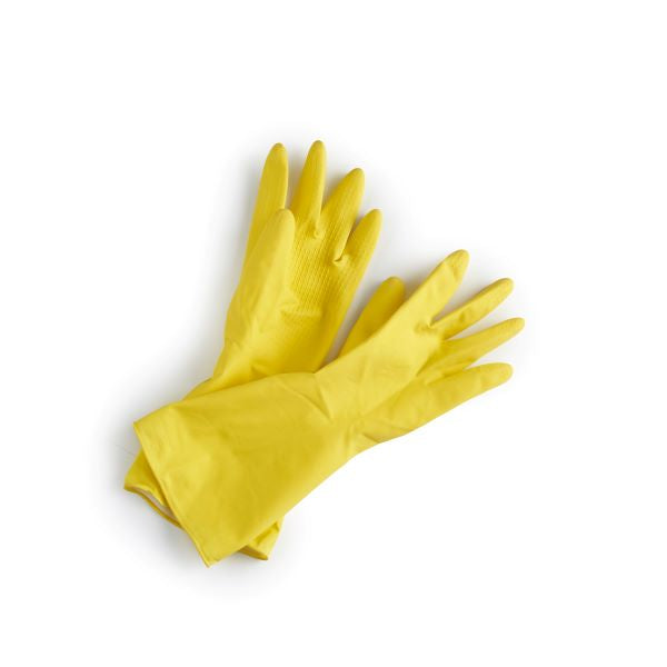 Natural latex rubber gloves