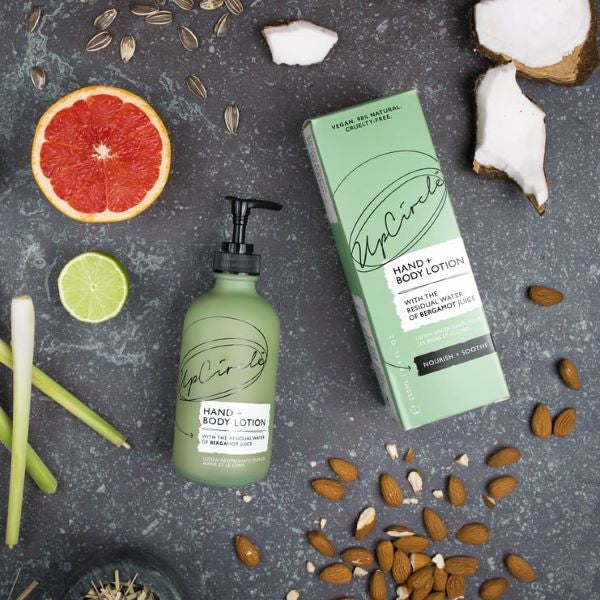 UpCircle hand and body lotion with ingredients