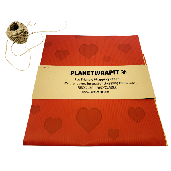 Red kraft discount wrapping paper