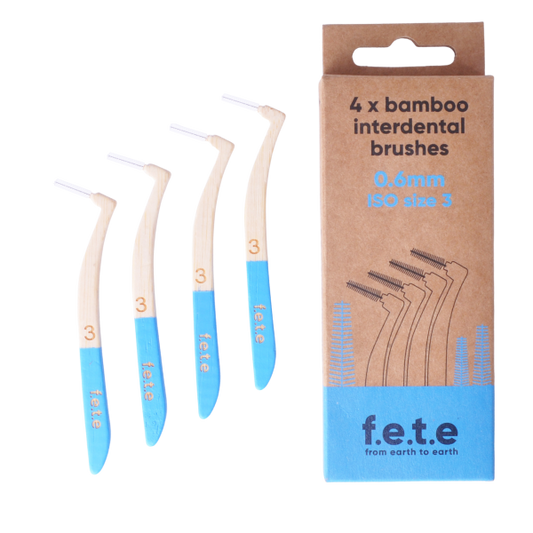 Bamboo interdental brushes set of 4 Size 3 0.6mm