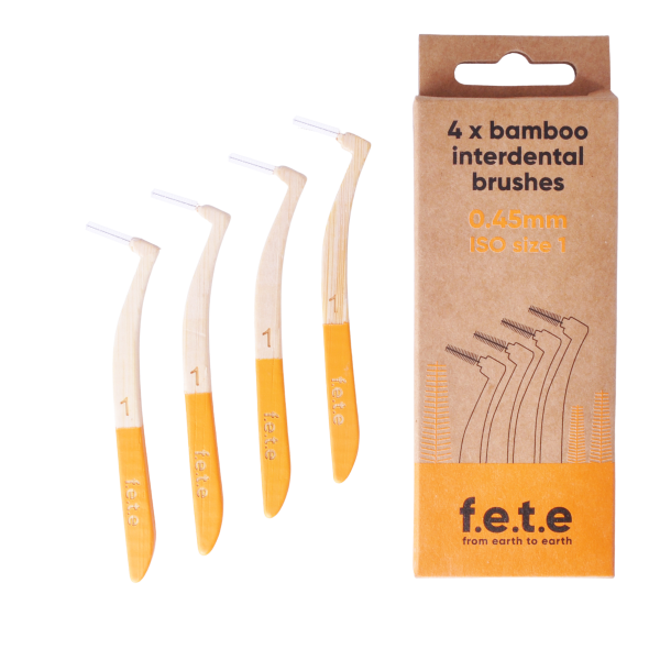 Bamboo interdental brushes set of 4 Size 1 0.45mm