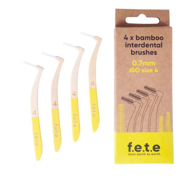 Bamboo interdental brushes set of 4 Size 4 0.7mm
