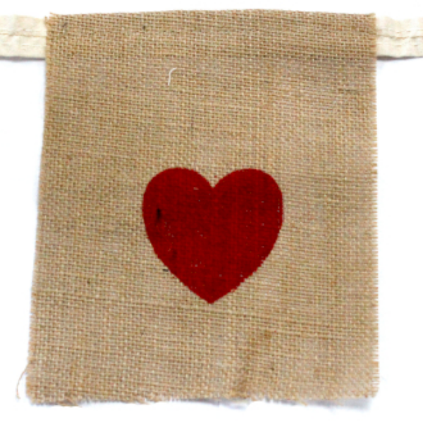 Jute bunting I love you