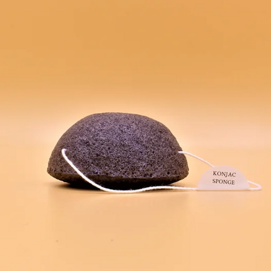 Eco-friendly konjac facial sponge with compostable label