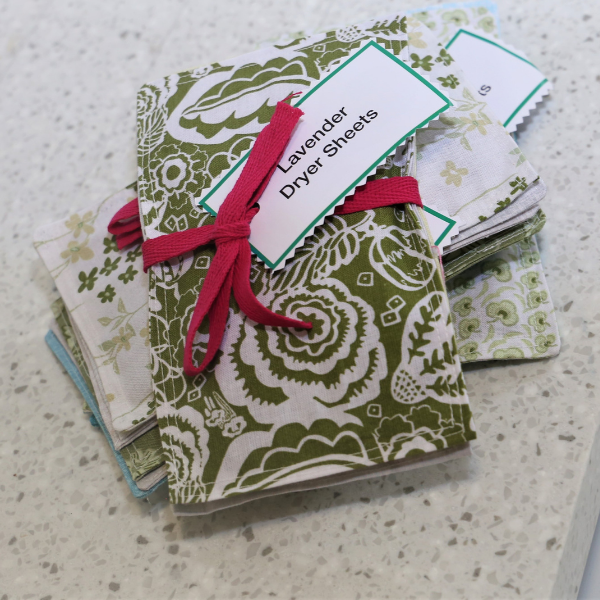 Cotton lavender dryer sheets