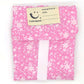 Eco-friendly sandwich wrapper pink floral (pink background with small white flowers)