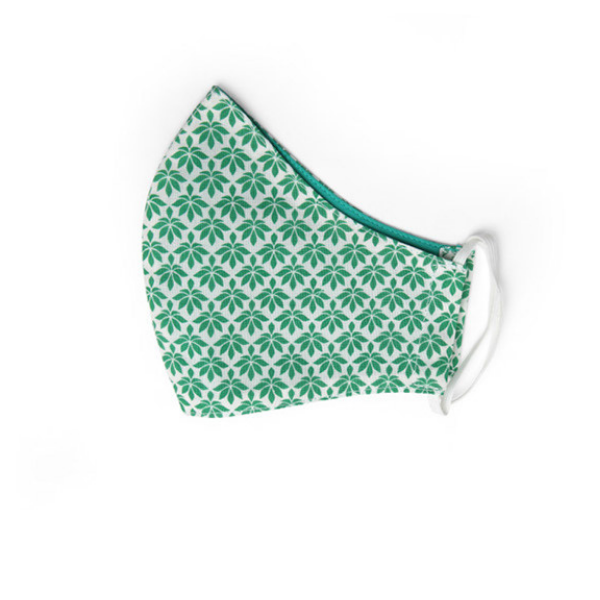Organic cotton reusable face mask green