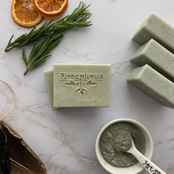 Facial soap bar for oily skin vegan - Salvia green