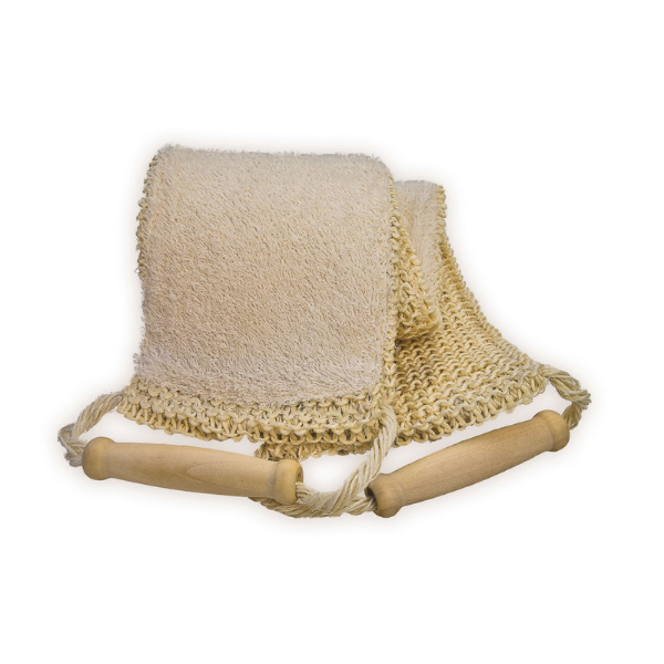 Eco-friendly exfoliating sisal back strap