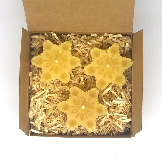 Beeswax candle set (snowflake)