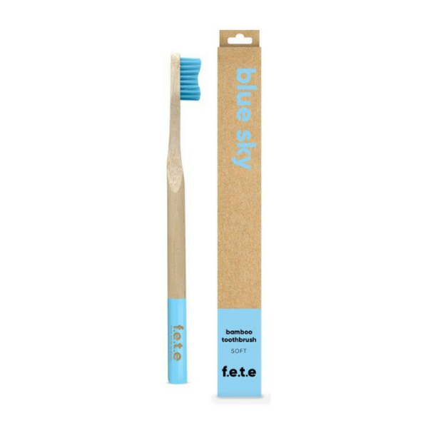 Bamboo toothbrush blue sky