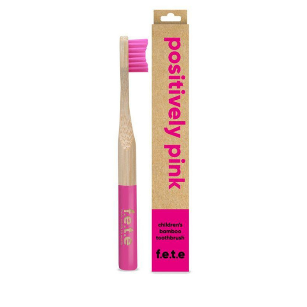 Child's bamboo toothbrush Remarkable red