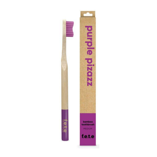 Bamboo toothbrush purple pizazz