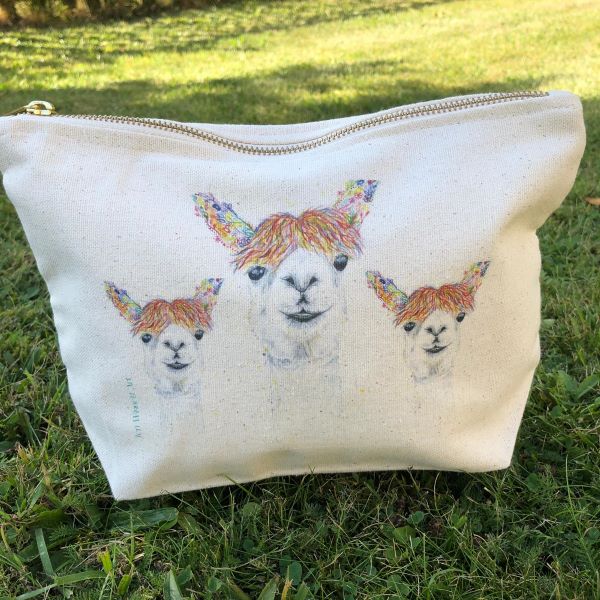 Eco mini wash bag Lily the Llama
