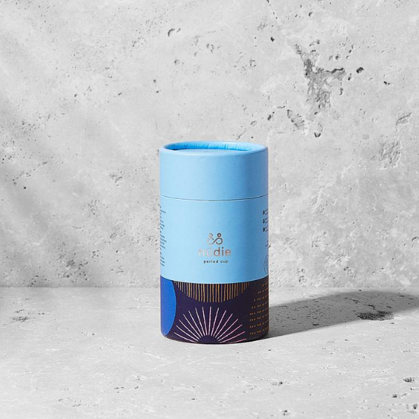 Nudie period cup packaging