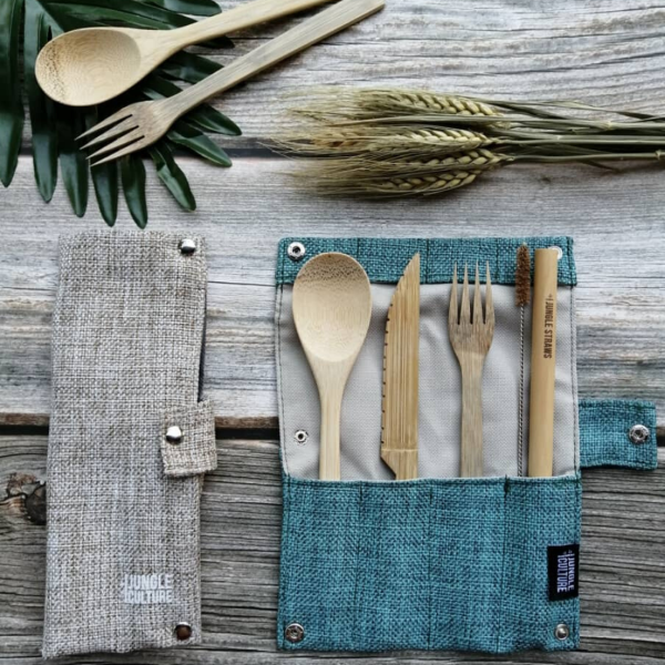Bamboo cutlery set Marine