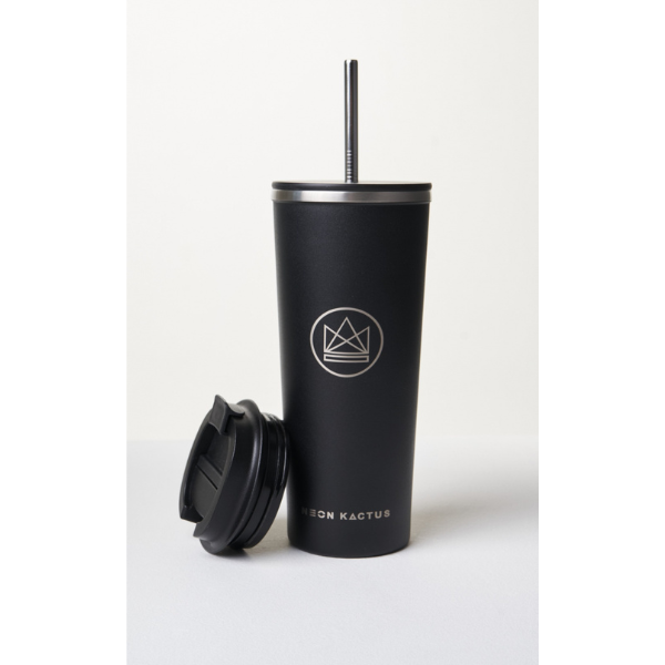 Insulated travel cup in Rock star colourway (black)