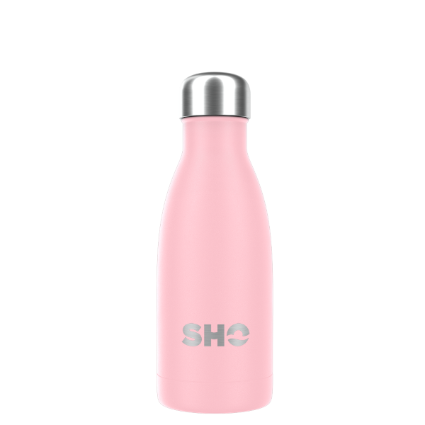 SHO reusable insulated bottle in pastel pink
