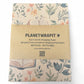 Kraft recycled wrapping paper with books and foliage with paper label