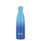 Insulated reusable bottle in All deux blue (a deep blue graduating to a lighter blue, with light blue lid)