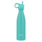 SHO insulated 500ml reusable bottle with straw lid in aqua colour
