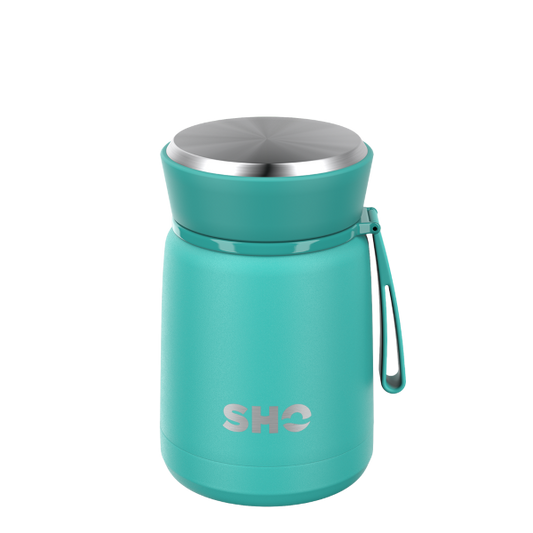 SHO reusable food flask in Aqua colour