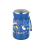 SHO reusable food flask in Rabbits design (a bright blue background with rabbits and flowers)