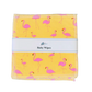Reusable baby wipes Yellow flamingo (yellow background with lots of pink flamingoes)