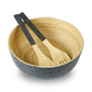 Bamboo salad tongs (in bowl, available separately) in dark grey (bamboo with dark grey handles with dark grey speckles) 
