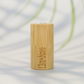 Bamboo floss container close up
