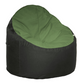 Eco-friendly bean chair Forest & Oyster (forest green seat with charcoal dark grey base)