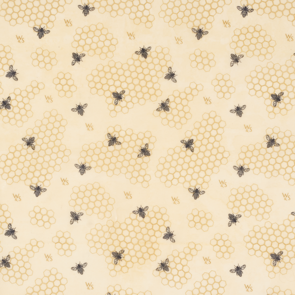 Beeswax wrap in honeycomb pattern close up