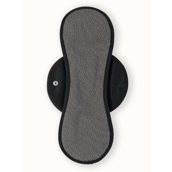 Reusable period pad in black, heavy 