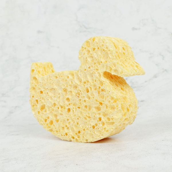 Cellulose sponge in shape of a duck