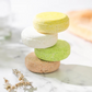 Cleansing shampoo bars stacked on top of each other