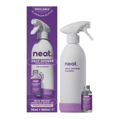 Neat reusable bottle daily shower cleaner with refill