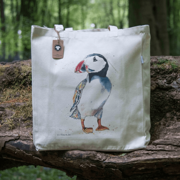 Eco-friendly tote shopping bag Puffin