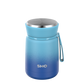 SHO reusable food flask in Deux bleu design (a dark blue graduating to a lighter blue)