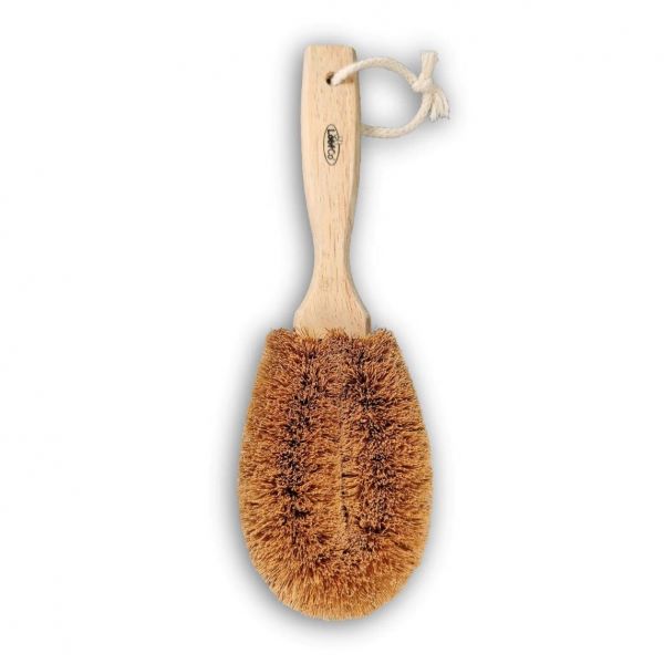 loofco gardener's brush made from coir and rubberwood