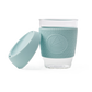Eco-friendly glass travel mug Sea breeze (turquoise shade)